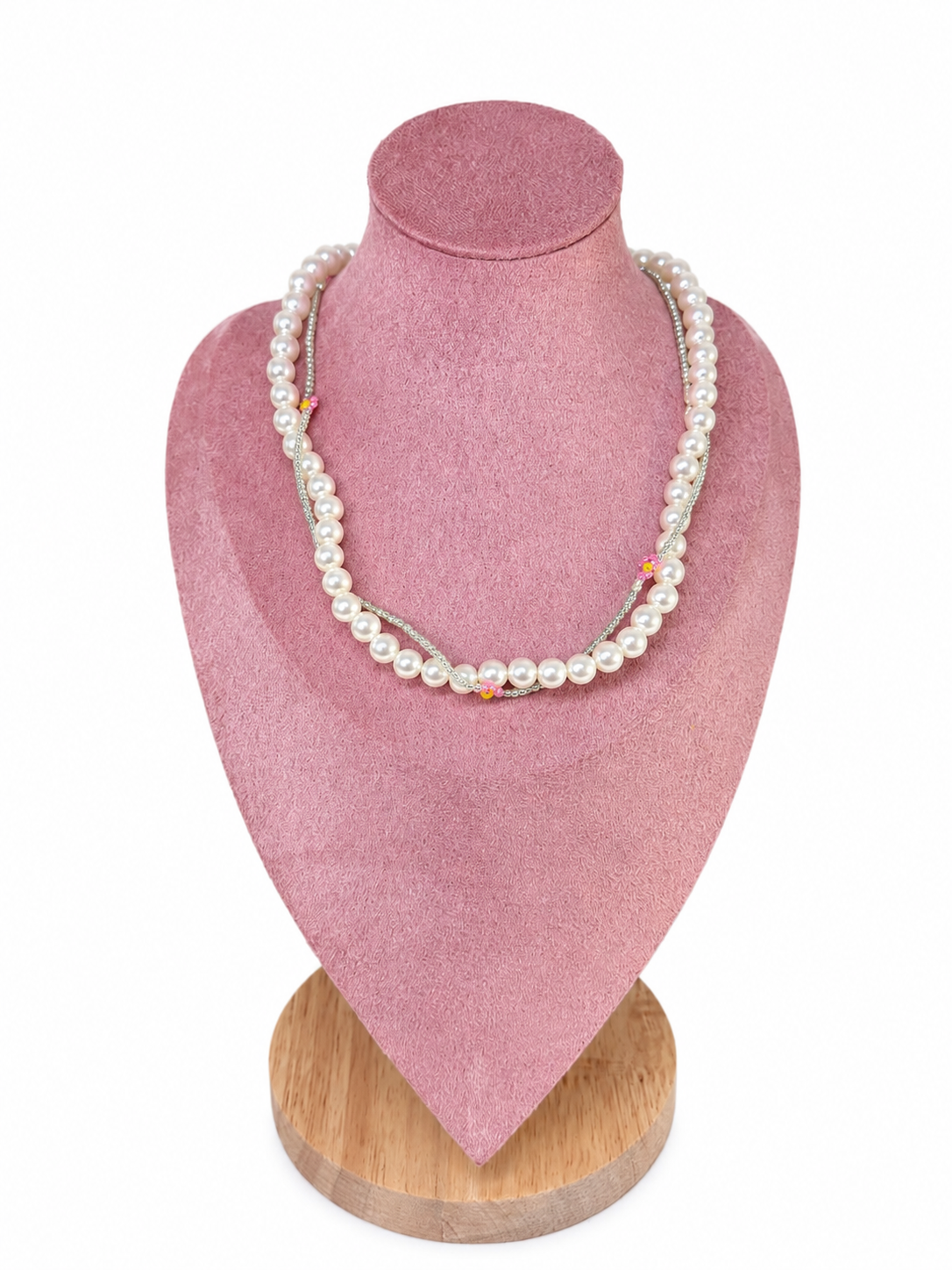 PEARL GARDEN handmade double layer necklace