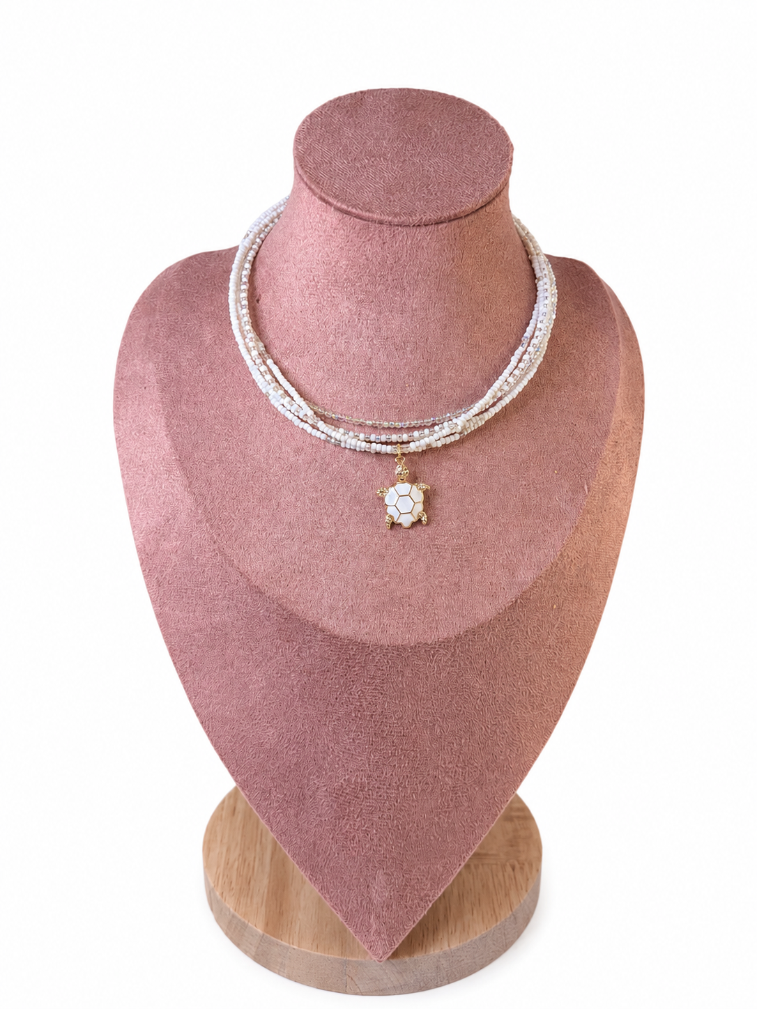 TURTLE COVE multilayered handmade choker with turtle pendant