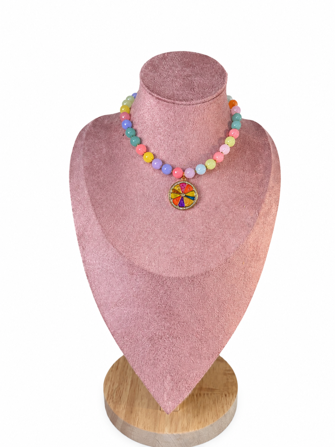 SUMMER SPRITZ handmade choker with grapefruit pendant