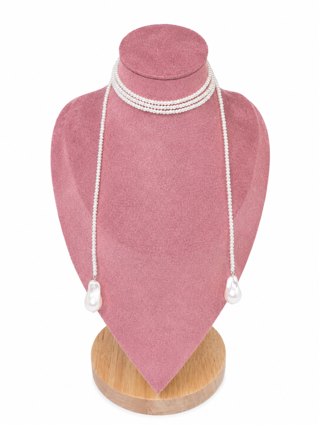 LUNA PEARL handmade long necklace with pendants