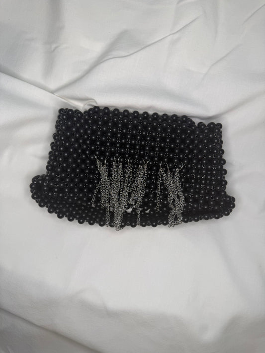 MODEL №21 handmade clutch with metal fringe