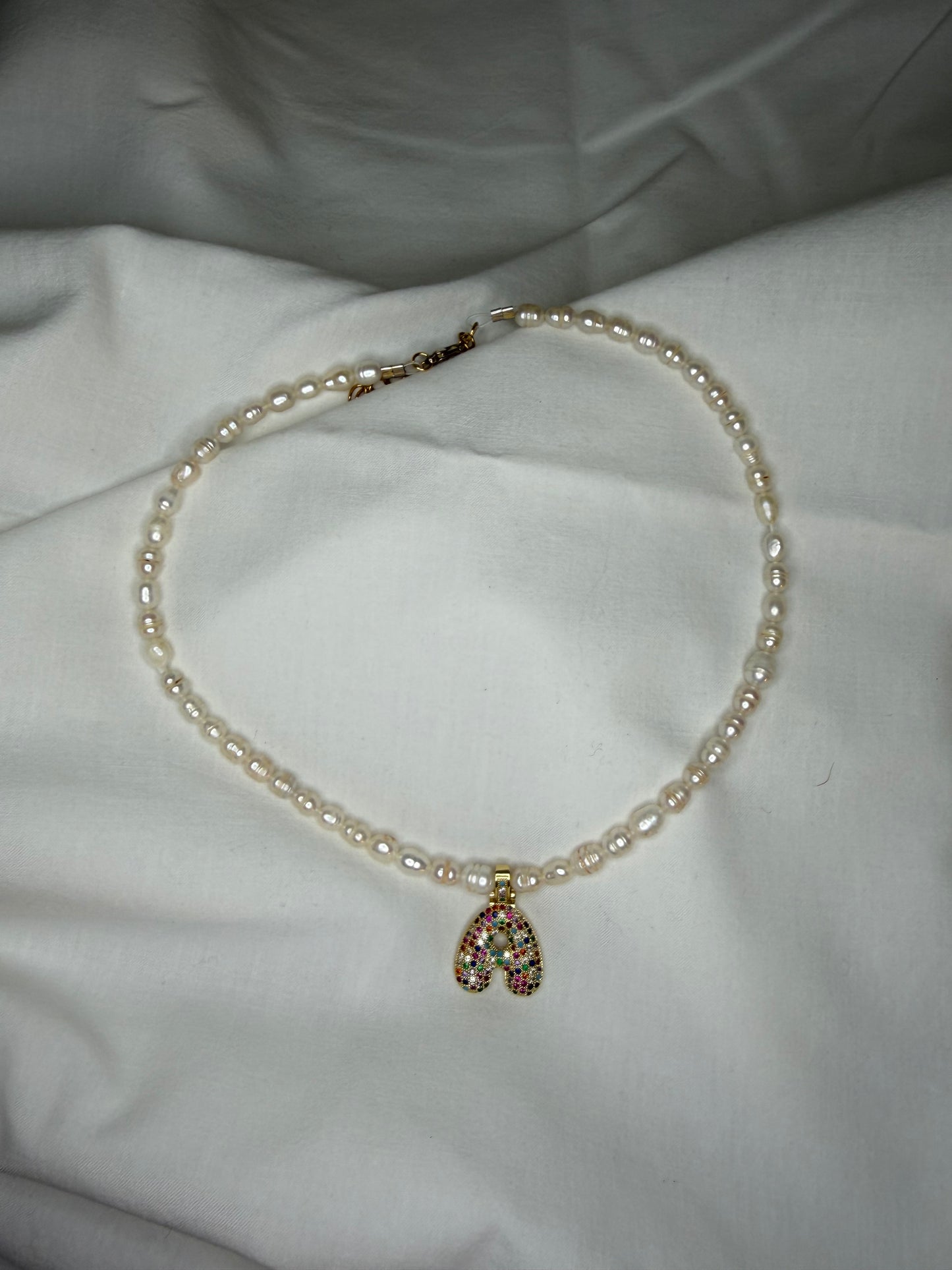 CALL YOUR NAME handmade pearl choker