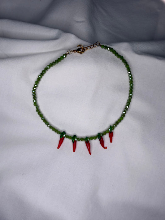 CHILI handmade chili pepper pendants choker