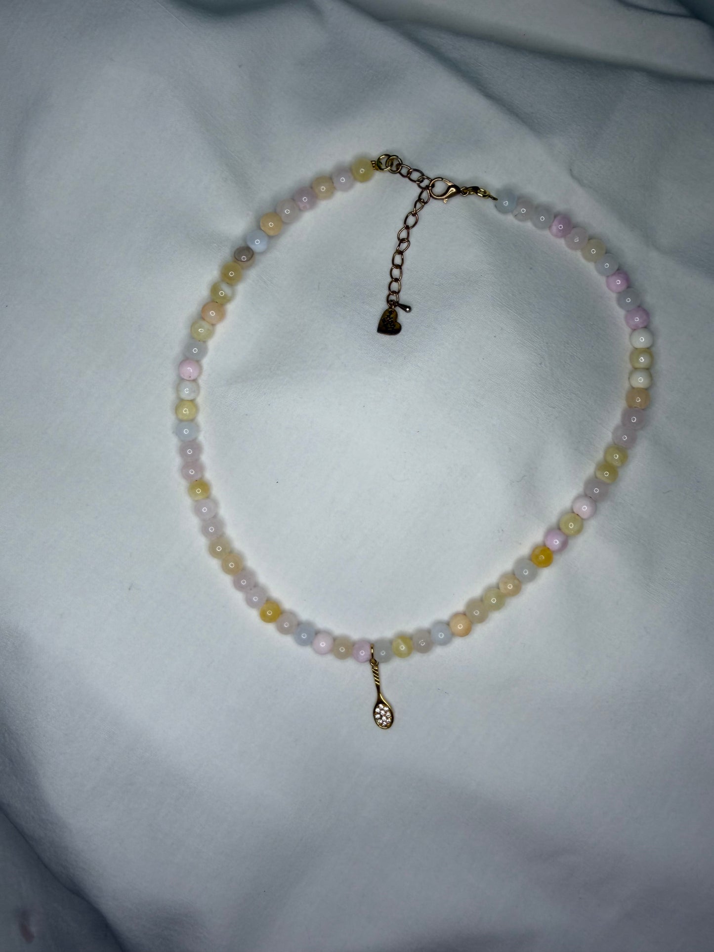 SUGAR SPOON handmade necklace with silver pendant