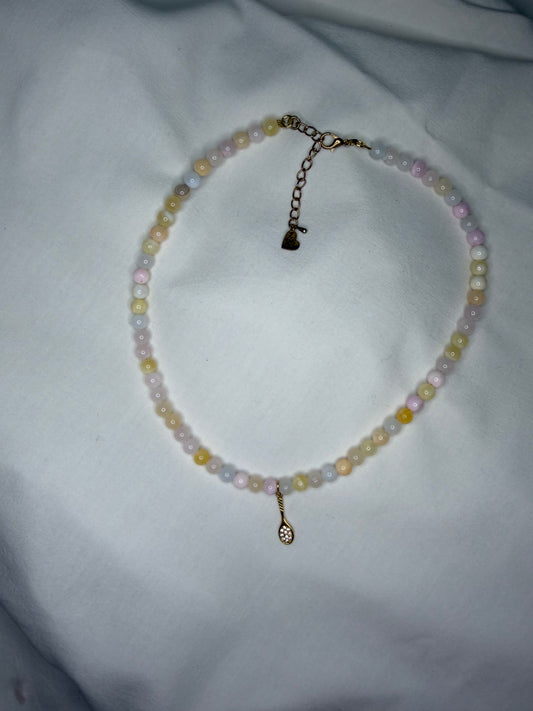 SUGAR SPOON handmade necklace with silver pendant