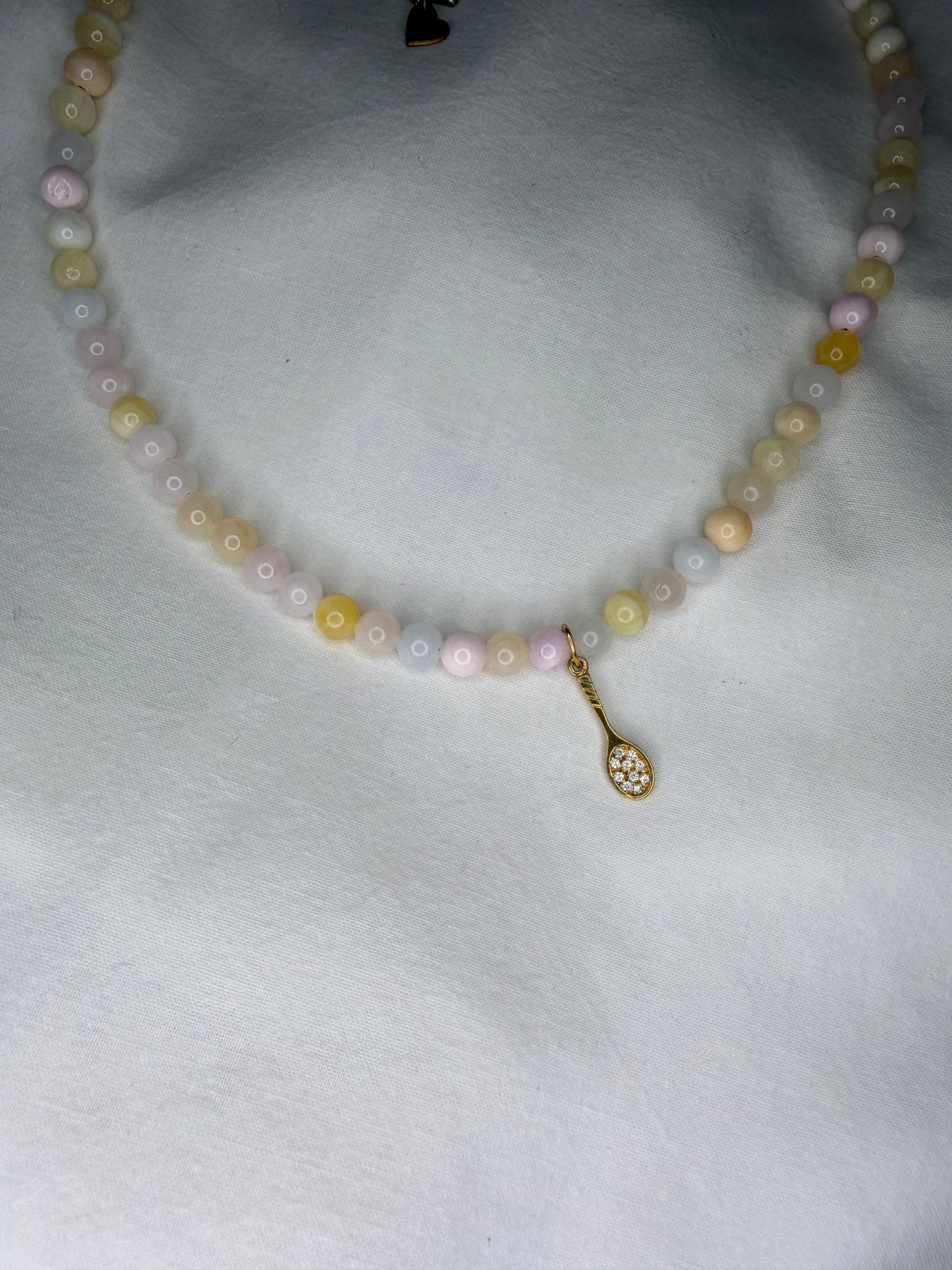 SUGAR SPOON handmade necklace with silver pendant