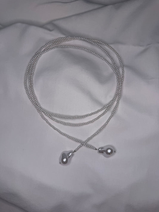 LUNA PEARL handmade long necklace with pendants
