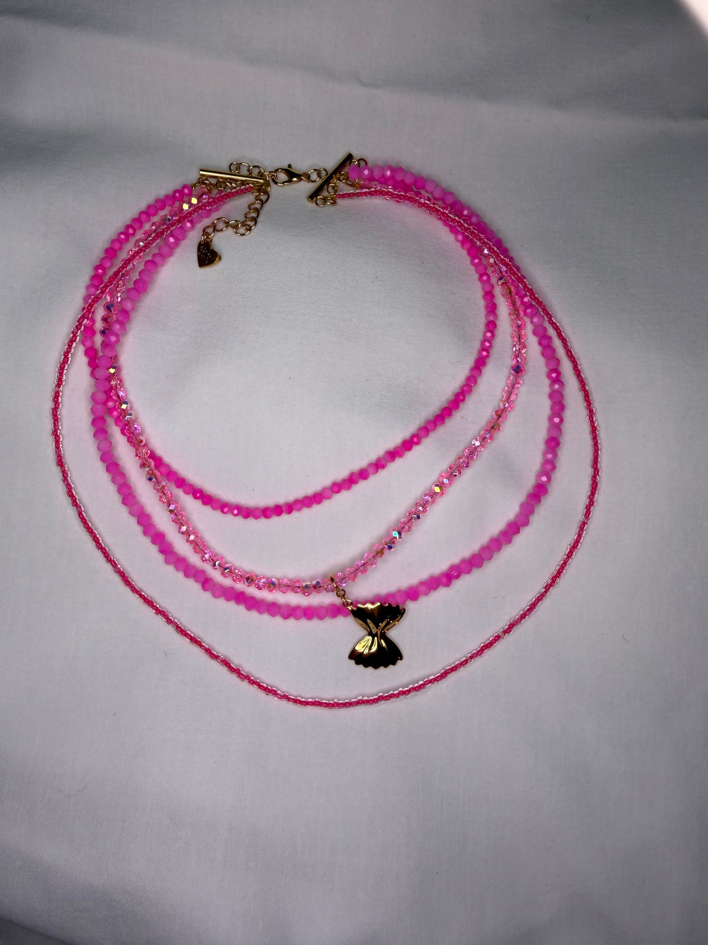 DOLCE FARFALLE multilayered handmade necklace