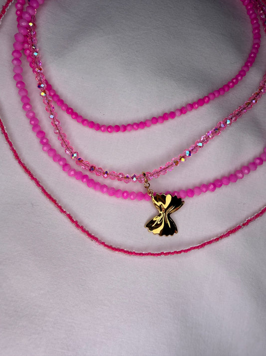 DOLCE FARFALLE multilayered handmade necklace