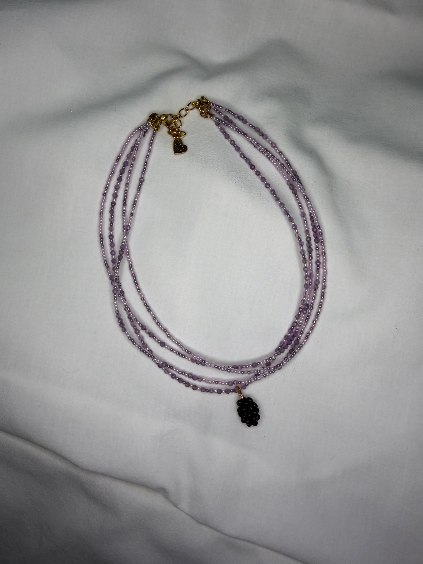 SOFT HARVEST handmade multilayered necklace with pendant