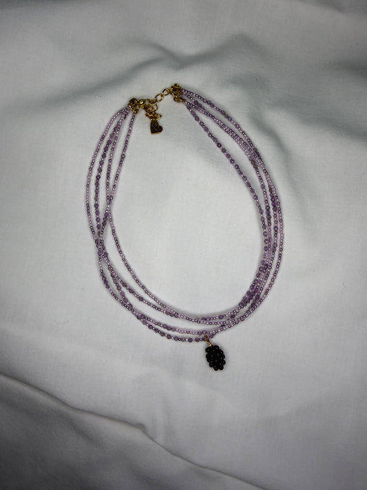 SOFT HARVEST handmade multilayered necklace with pendant