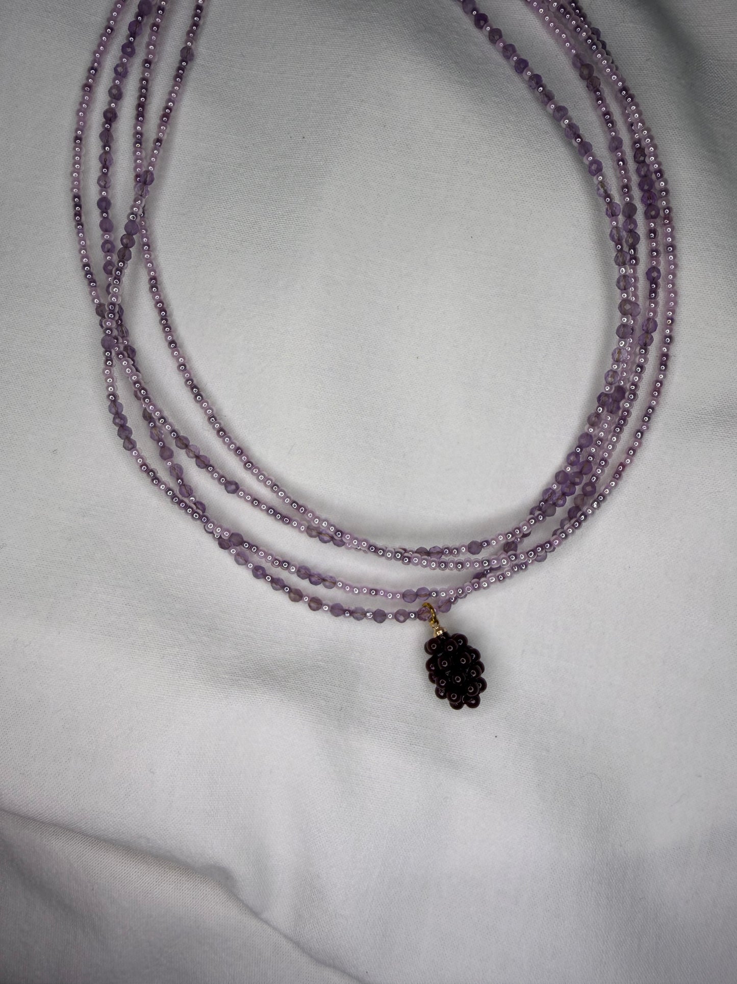SOFT HARVEST handmade multilayered necklace with pendant