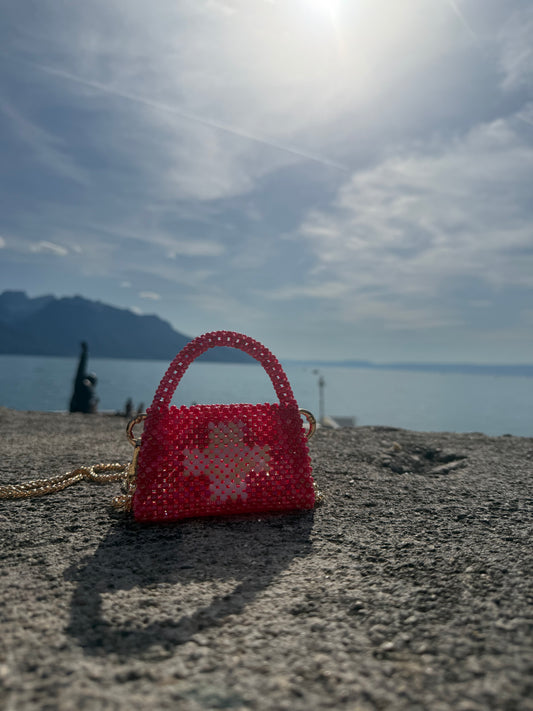 MODEL №27 SWISS FLAG handmade nano purse